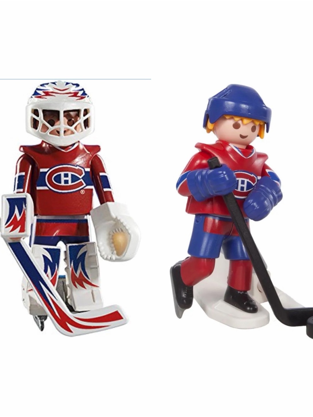 Playmobil Hockey Player Action Figures - Licensed Team Design - 5078 and 5079